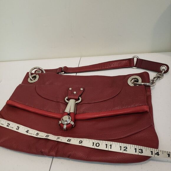 B Makowsky Red Soft Leather Bag - Picture 8 of 8